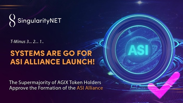 .@Fetch_ai, @SingularityNET and @oceanprotocol have approved the Artificial Superintelligence (ASI) Alliance proposal.

twitter.com/SingularityNET…