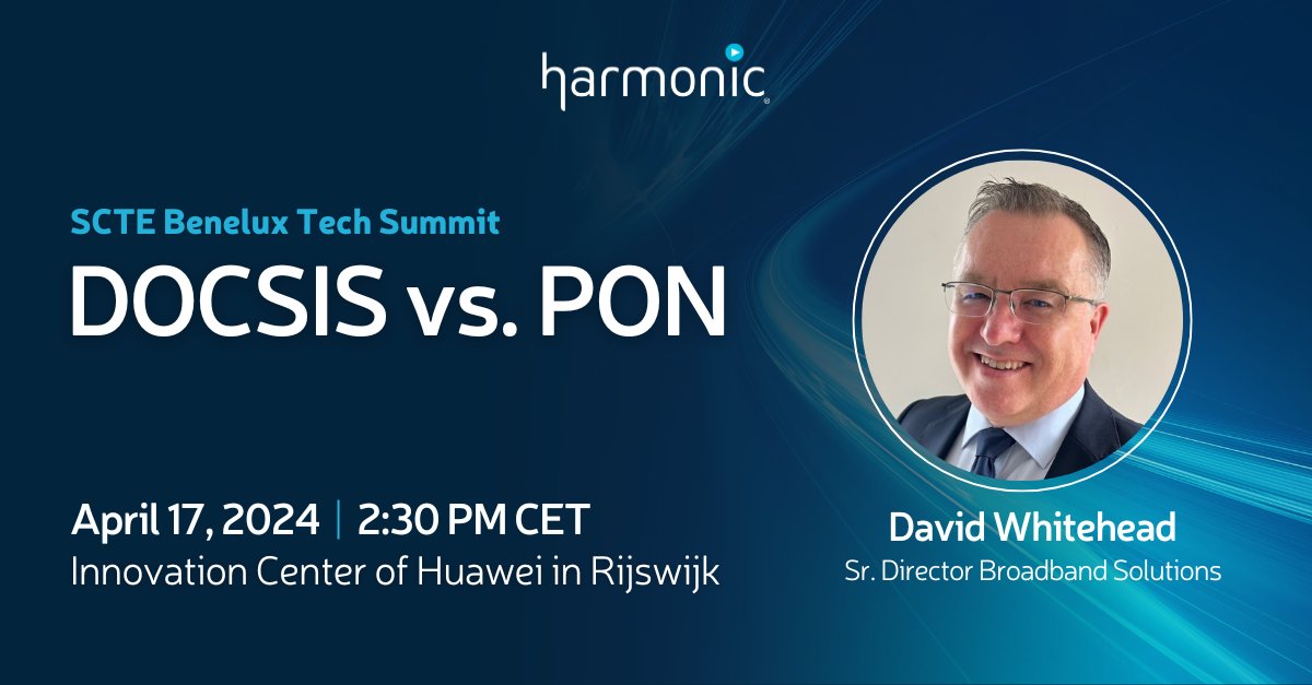 Can your #broadband business adapt to evolving market dynamics without costly infrastructure overhauls? 🤔

👉 If not, be sure to catch our David Whitehead talking about the ways uniting #DOCSIS and #fiber can help maximize your operational flexibility. #SCTEBenelux #TechSummit