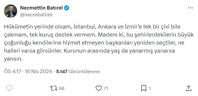 Sana çaksın o zaman şakkadanak Neco hükümet çiviyi...