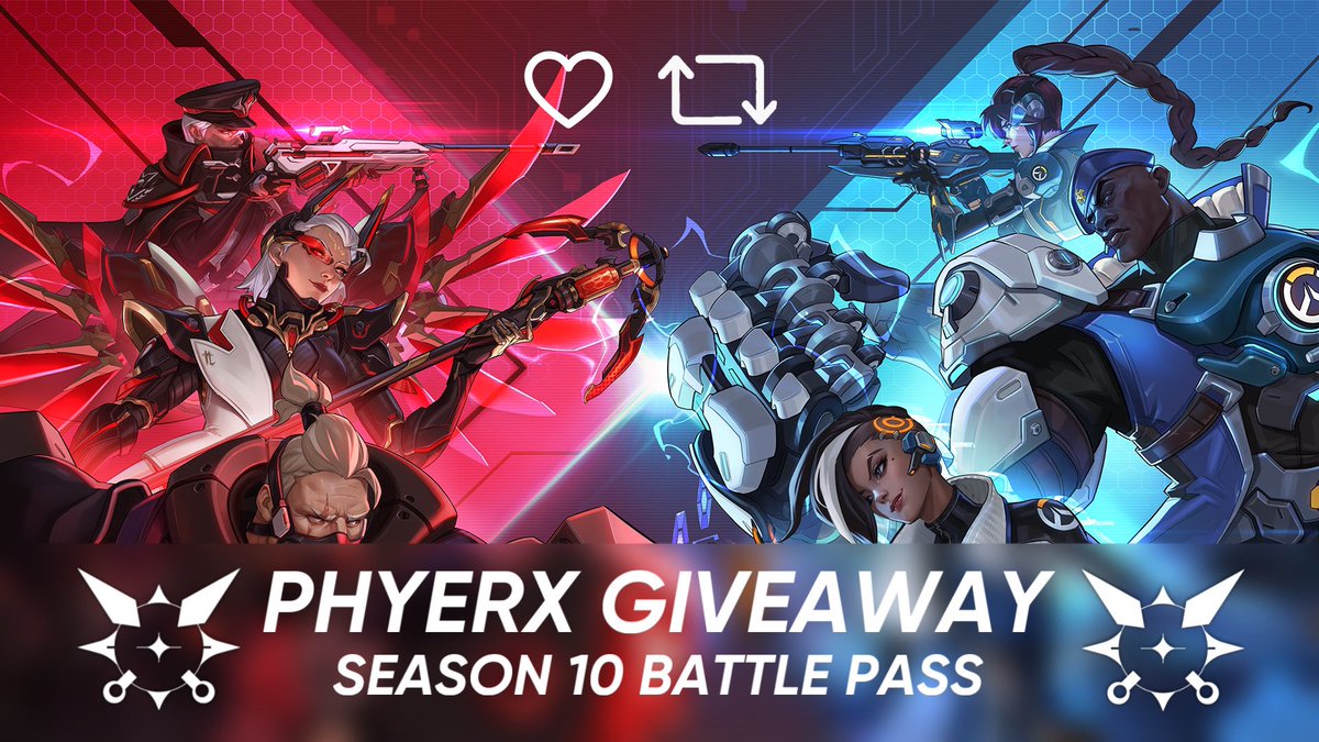 Phyerx's tweet image. Overwatch 2 Season 10 Ultimate Battle pass Giveaway Provided by @PlayOverwatch   

⟡⨯ Like + RT this post
⟡⨯ Comment your main
⟡⨯ Follow @Phyerx 

𝘽𝙊𝙉𝙐𝙎 𝙀𝙉𝙏𝙍𝙔: 𝙁𝙊𝙇𝙇𝙊𝙒 TWITCH.TV/PHYERX

Winner announced in 5 days GLHF ♡