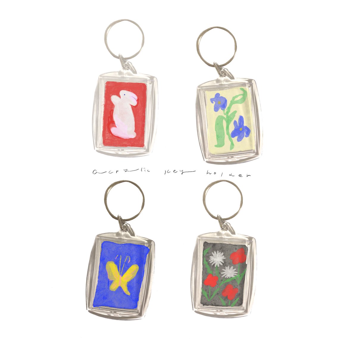 次はどんな絵でアクリルキーホルダー作ろうか悩み中のラフスケッチ。