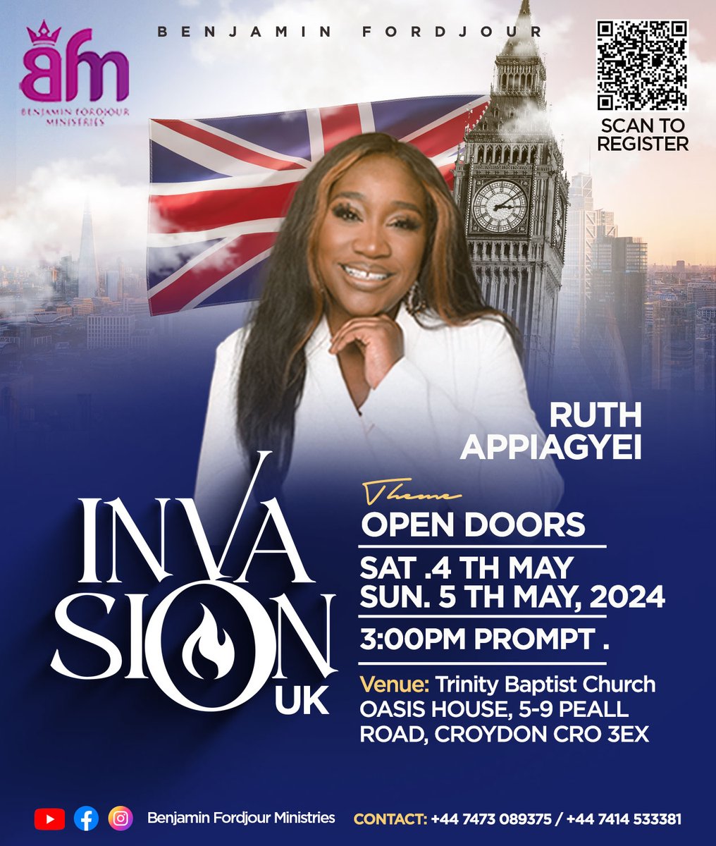 AStepFWD's tweet photo. Join Invasion UK: A generational conference in London and Europe's Christian community. Prepare for a divine encounter, intimacy. Decoding power, demystifying lives, it's a prophetic shift. Join us on May 4th &amp; 5th, 2024 @tbcoasishouse
Register for free >> https://t.co/kNonHx3yfq https://t.co/Rawg8POMCv
