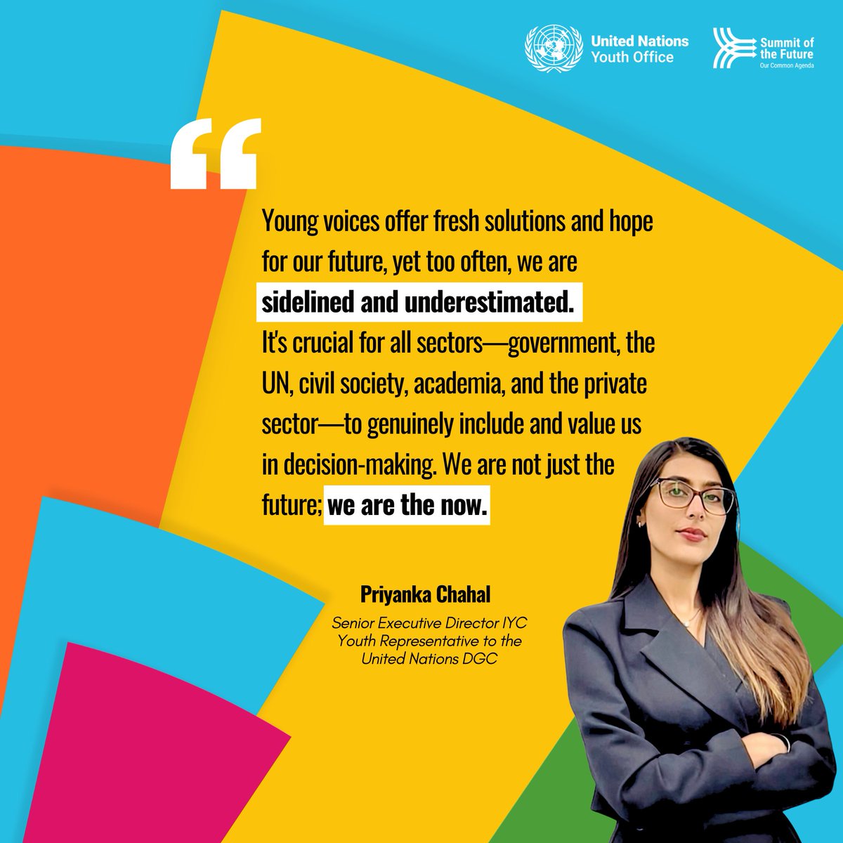 #YouthLead with fresh solutions and hope. Our voices matter now more than ever. It's time for all sectors to include and value us in decision-making. We are not just the future; we are the present. Join @UNYouthAffairs campaign by signing up here : forms.office.com/pages/response…