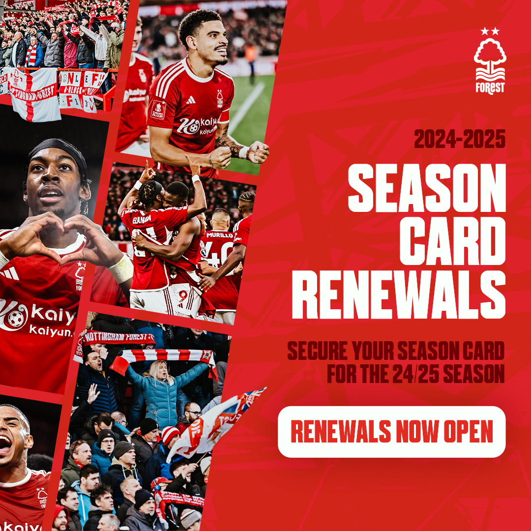 NFFCServices's tweet photo. Current Season Card holders can now renew to guarantee their seat for every home league game of the 2024/25 season 🎟
