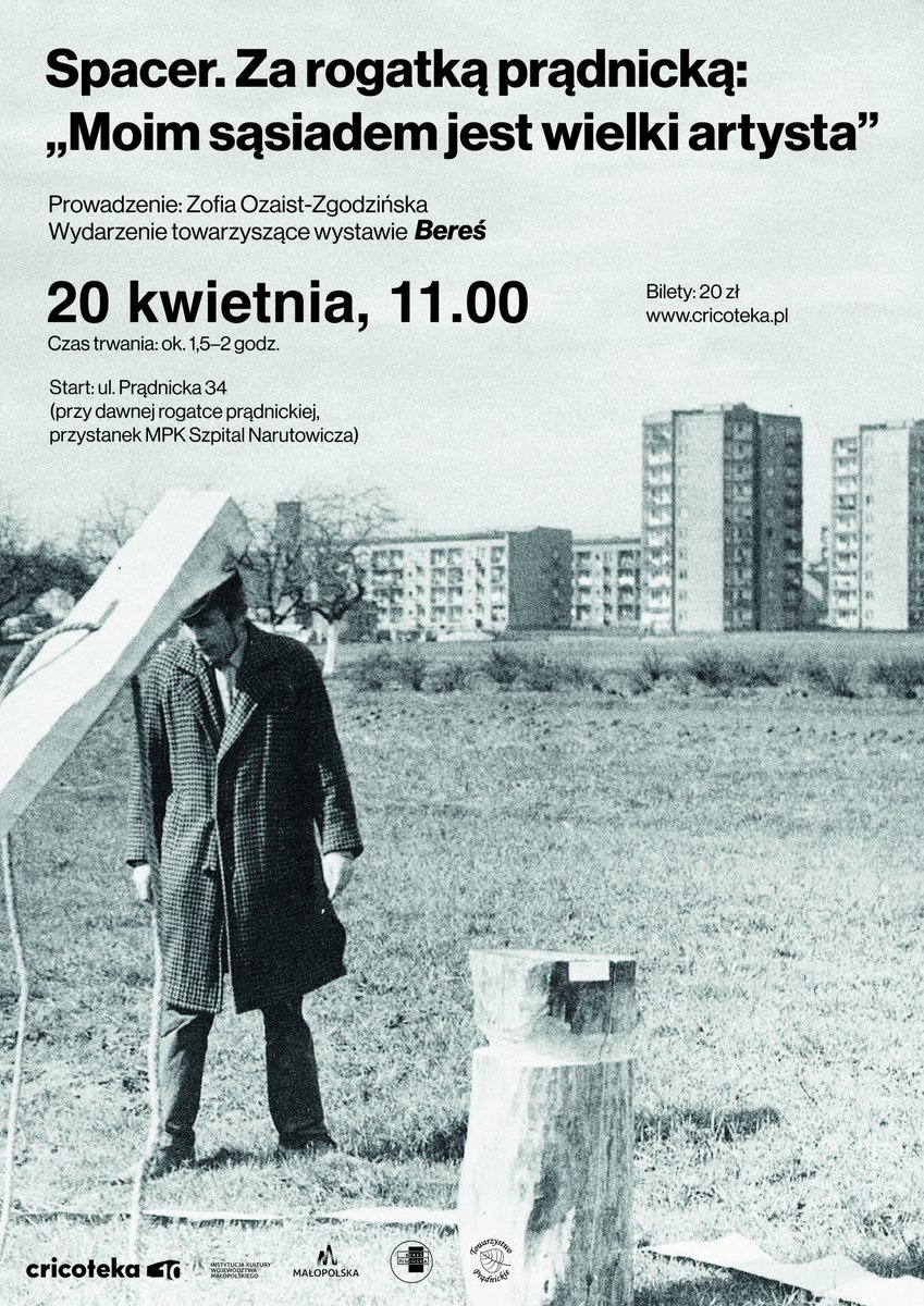 20 kwietnia o godzinie 11.00 zapraszamy na spacer za rogatką prądnicką: „Moim sąsiadem jest wielki artysta”.

Prowadzi: Zofia Ozaist-Zgodzińska

Miejsce startu: ul. Prądnicka 34 

Program toważyszący wystawie ,,Bereś" 

👉Więcej: cricoteka.pl/kalendarium/sp…