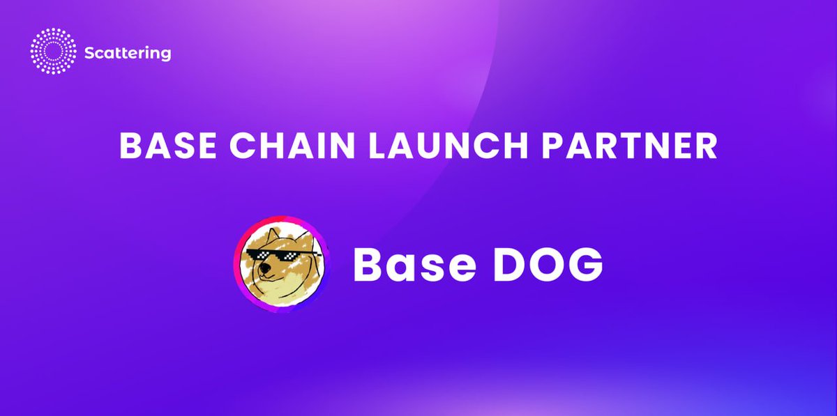 scattering_io's tweet photo. 📢 Base Chain Launch Partner: Base DOG
Hi Scatters, today we are excited to announce that Base DOG @NonFungibleDog will be our official partner for the Base Chain launch, which is coming very soon.
Base DOG is the first Non-Fungible Fungible #ERC741 dog on @base.
Base DOG collection will be listed on Scattering Marketplace so that the Base DOG community can:
1️⃣Trade your DOG tokens and save 60% on swap fees compared to Uniswap.
2️⃣Trade and Collect in the same portal.
3️⃣Collect rare DOG NFT items with aggregation and unique features, including instant sell and locking of rare NFTs, as well as sweeping.
Base DOG🤝 Scattering