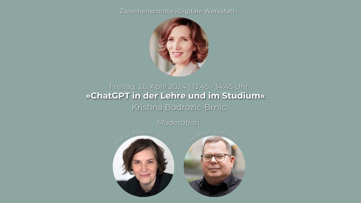 🗓️🗣️ Am 26. April ist Kristina Borozic-Brnic vom Institute for Digital Transformation and Innovation der BSP Business and Law School zu Gast in der Reihe Zwischenschritte »Digitale Werkstatt«.  Alle Infos &amp; Anmeldung: bsp-campus-hamburg.de/events/events-…

#DigitalTransformation