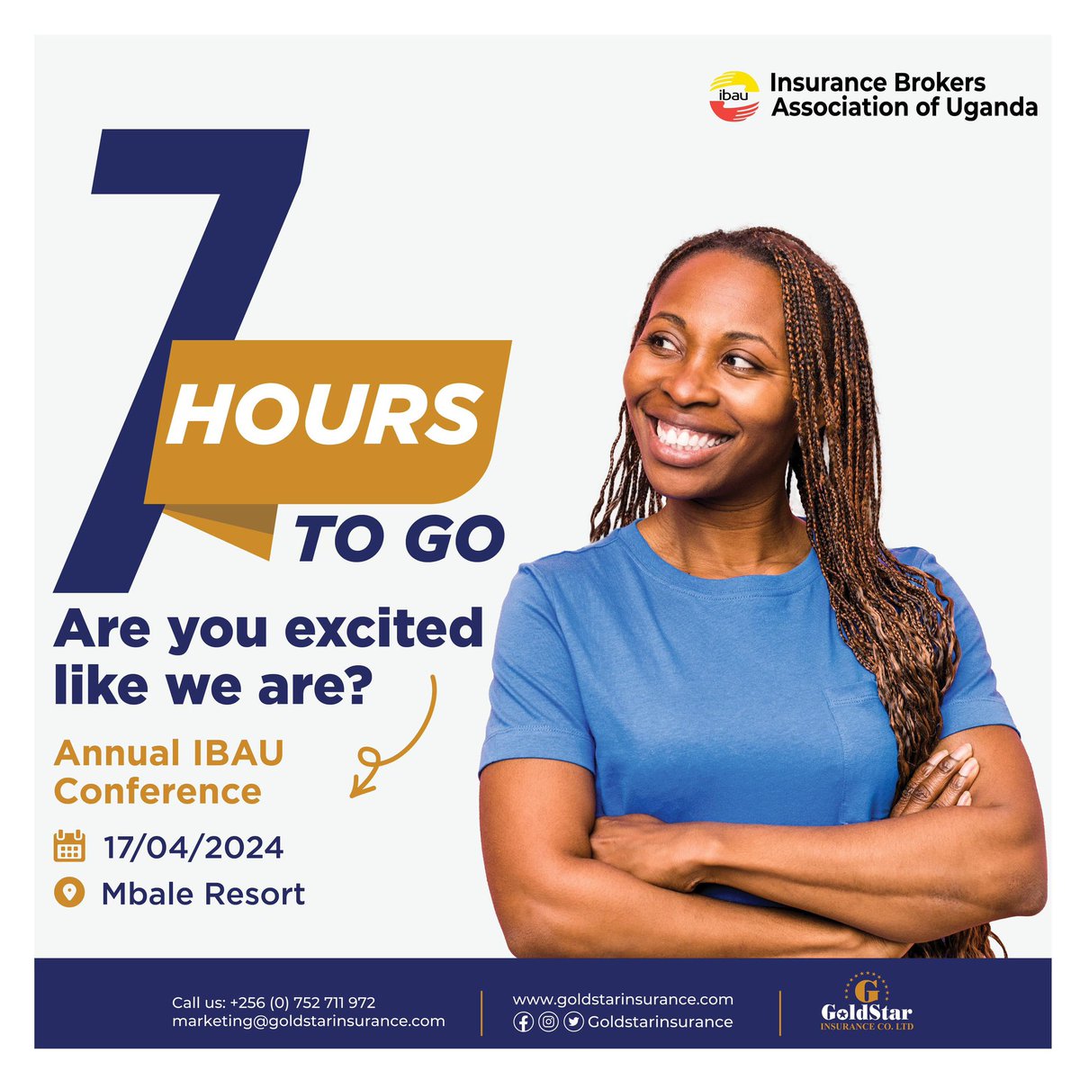 goldstar_gsi's tweet photo. Are you excited as we are? The Annual #IBAU conference kicks off in a few hours. Stay tuned for the latest updates.
#ibauconference2024 #Goldstarinsurance https://t.co/CBuwmC6WNO