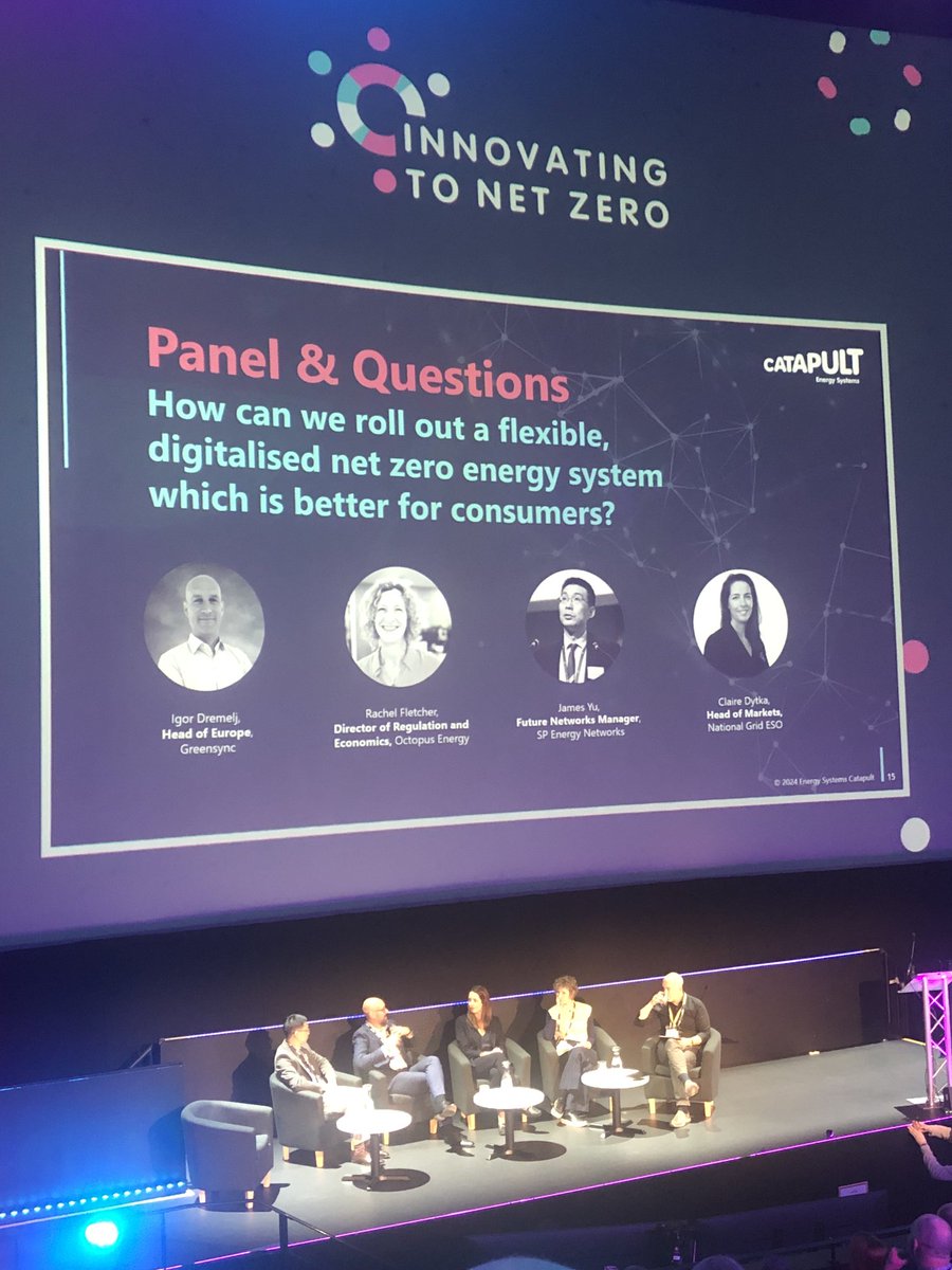 Georgeday27's tweet photo. Excellent panel discussion of whole system flexibility challenges for #NetZero @EnergySysCat #Innovatingtonetzero event with @GreenSync @OctopusEnergy @NationalGridESO @ScottishPower https://t.co/J0oWxF7JOt