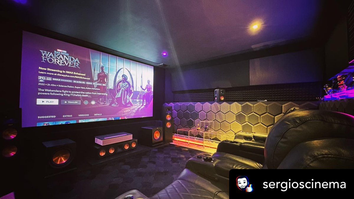 From one of our fans on Instagram using an LG UST projector and a 130' 16:9 Balon Edge with GrayMatte 70 @sergioscinema #hometheater #dolby #thx #KlipschAudio #stewartfilmscreen #stewartfilmscreens #lgprojector #emotiva #dolbyatmos #dolby #movie #movies #movielover #lg