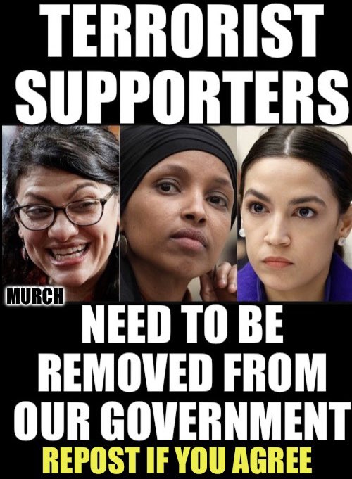 We need to clean house starting with these three. No intelligence intel should ever be shared with them. Supporters of terrorism👇 Who feels the same? 🙋‍♂️