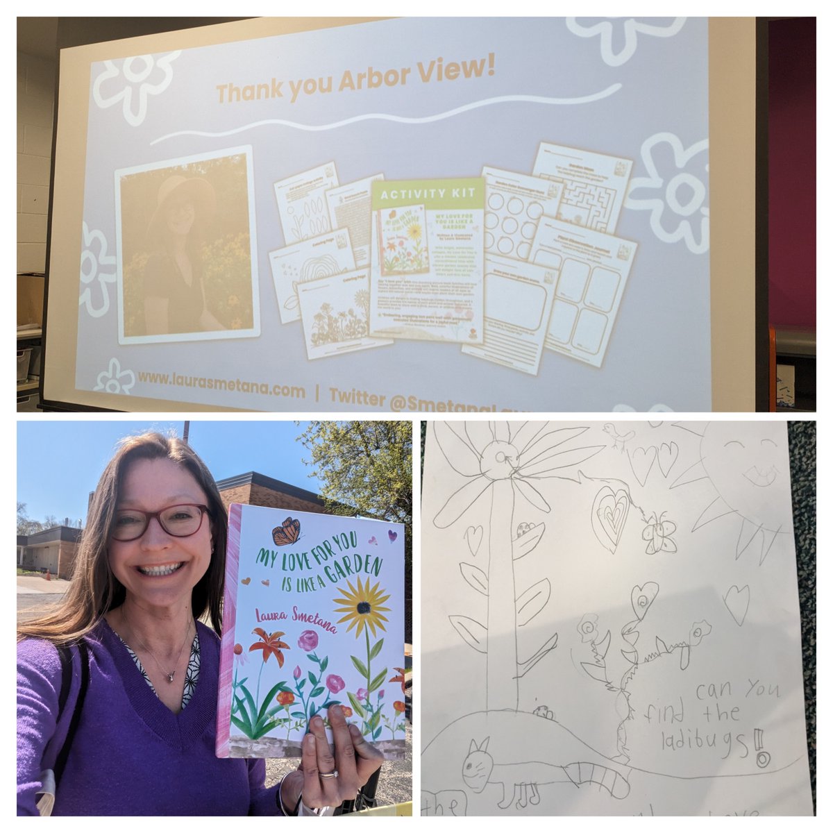 Thank you <a href="/ArborViewSchool/">Arbor View School</a> 2nd graders for a wonderful #authorvisit! I loved reading MY LOVE FOR YOU IS LIKE A GARDEN, sharing the story behind it &amp; how I make cut-paper collage illustrations. ✂️🎨

It was so fun drawing with you &amp; seeing YOUR garden scenes! ✏️🌻

<a href="/ccsd89/">CCSD 89</a> #kidlit