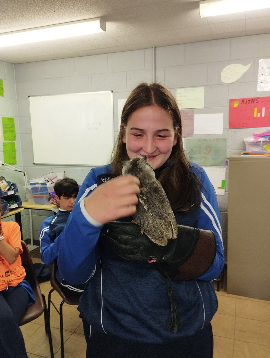 #andshecycles ambassador Cerys hanging out with her owl friend. Perhaps a new mascot for the #andshecycles programme in the school 🦉🙂 @GreenSchoolsIre #wellbeingweek @stjosephsrush