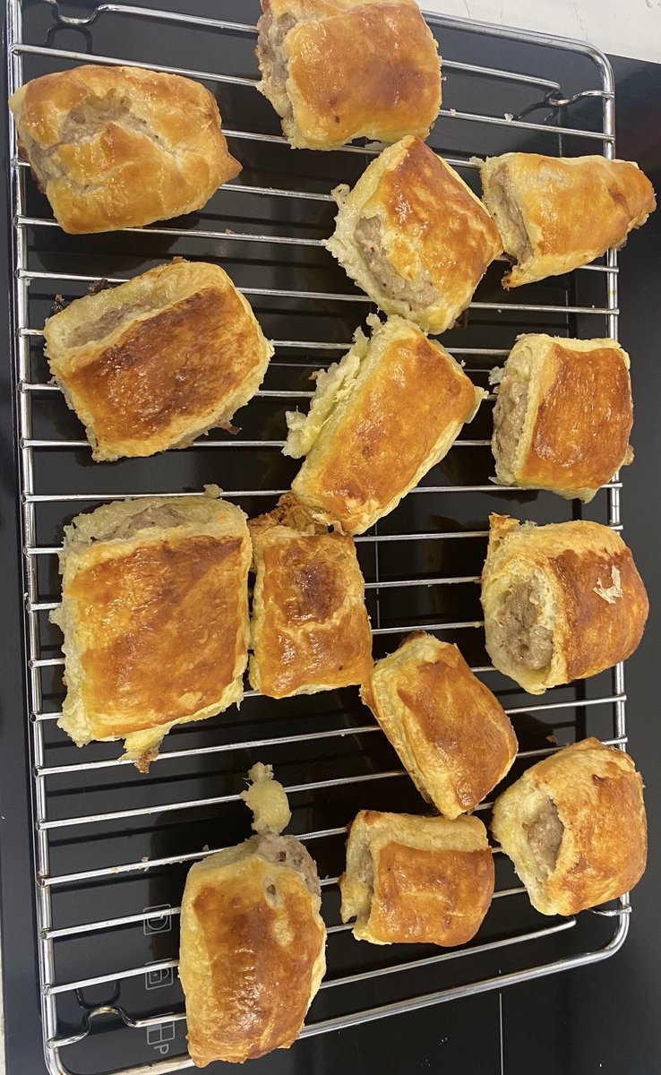 First time working with puff pastry in #nurturebaking. Our golden brown sausage rolls with beautiful layers were extremely tasty. #enrichment #SEMH #sensoryexperiences