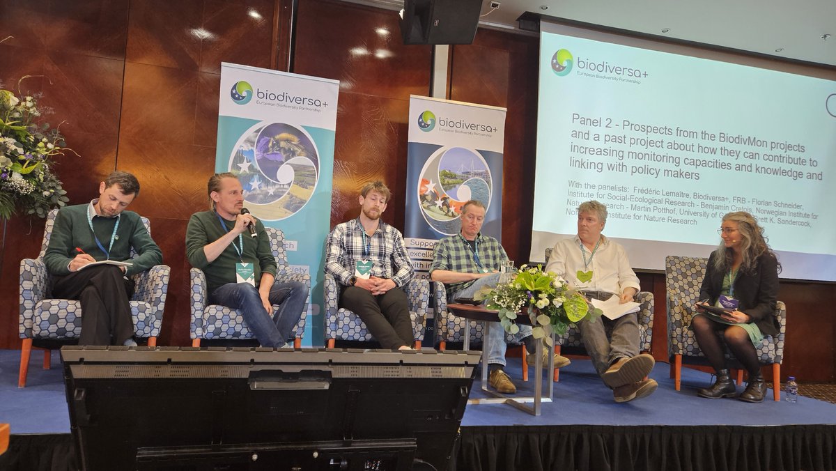 Last panel discussion of the day: Funded projects (ENABLElocal, TABMON, SoilRISE, and Future BirdScenarios) discuss boosting monitoring & knowledge for biodiversity. 
#BiodivMonTallinn

Hear how they connect with policy makers: us06web.zoom.us/w/88668197832?…