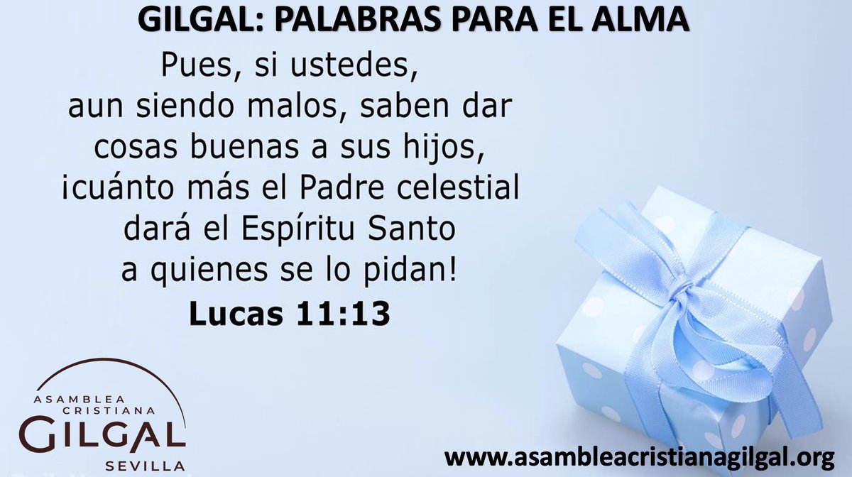 GilgalSevilla's tweet photo. Dios es Tu Padre, y puedes confiar en Él de verdad. J
Dios no te da piedras, ni te envía serpientes venenosas. Dios desea bendecirte. Él es realmente un buen, buen Padre, y con Su ayuda conseguirás salir adelante en medio de cualquier situación complicada que venga contra ti. https://t.co/JILuRAca3F