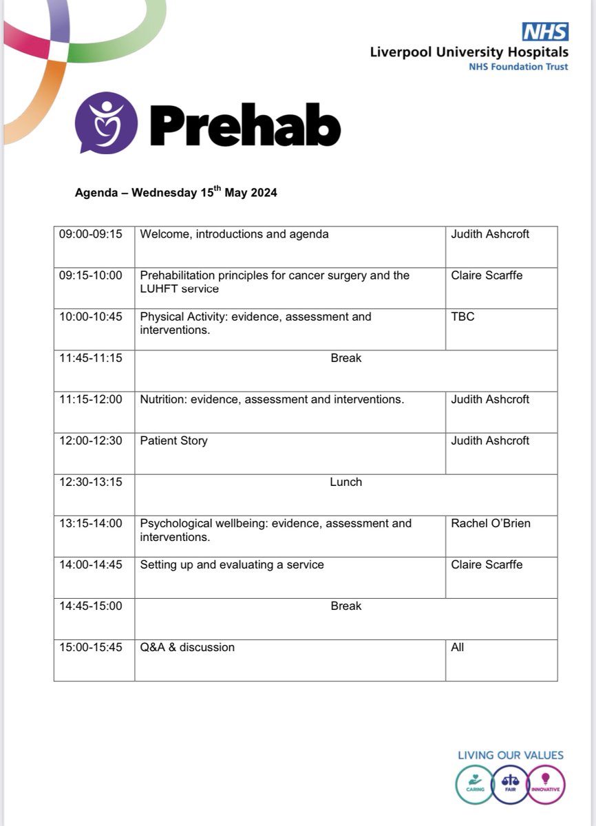 LiverpoolPrehab's tweet photo. Are you looking at setting up a Prehab service in your local trust? One month left to book on to our Prehab study day! https://t.co/vckrl89qCS