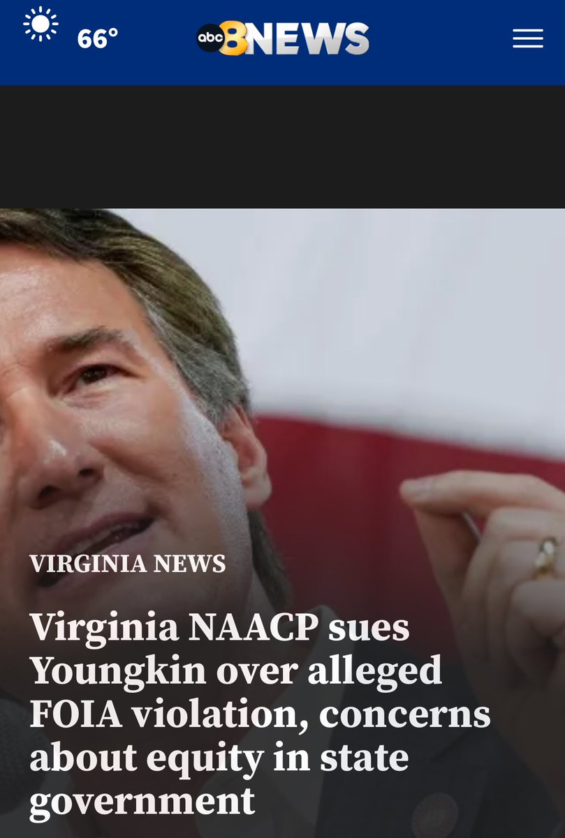 Glenn Youngkin is being sued by the NAACP. 

wric.com/news/virginia-…

#VApol