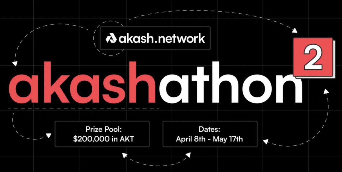 DoraHacks's tweet photo. 🚀 #Akashathon² is here! Harness Akash's GPU power for your AI projects. Compete for $200K in prizes before May 17. Start BUIDLing today! @akashnet
https://t.co/s5VejZEbbl https://t.co/bh96KGv4YE