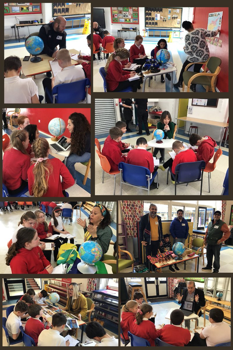 DeanshangerS's tweet photo. Year 5s world tour!🌎
This afternoon year 5s welcomed in some parents and related who are from other country we asked them lots of questions, found out a huge amount as well as having out passport stamped. 
Thank you the volunteers for coming in to talk to the children. 🤩 https://t.co/DyOOmwdyJG