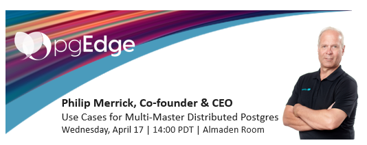 pgEdgeInc's tweet image. Don't miss pgEdge Co-founder and CEO, Phillip Merrick's session during this week's Postgres Conference 2024. All the details are below. 
If you haven't registered yet, there's still time! Register here: hubs.la/Q02t08lh0
#pgedge #postgresql #postgresconf