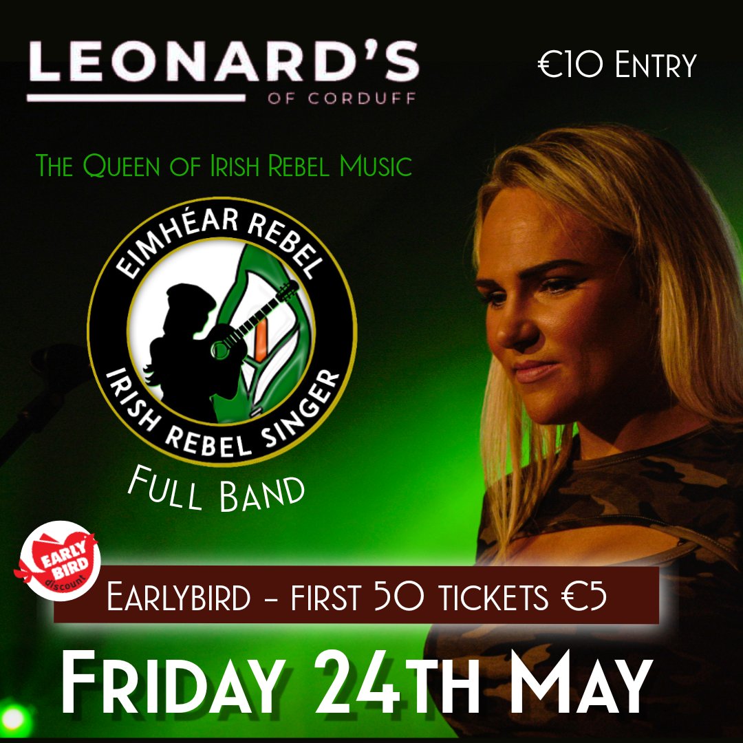 🚨 DUBLIN GIG ANNOUNCEMENT 🚨 Delighted to be bringing the full band to Leonard's Bar Corduff ☘️🍸☘️ Tickets on sale from venue this weekend ☆ First 50 reduced rate of €5 ~ Don't Miss Out 🕺🕺🕺🇮🇪🇮🇪🇮🇪