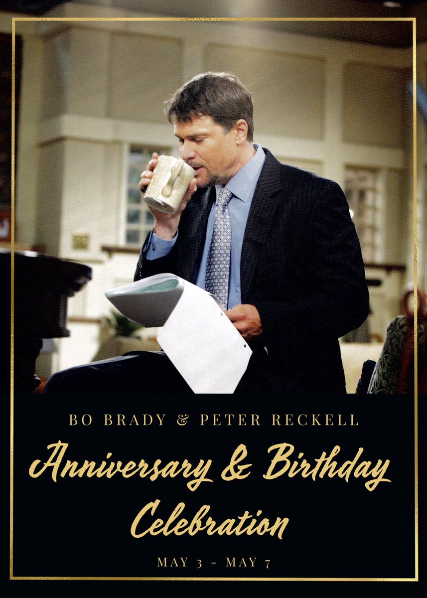 I’m doing a Bo Brady & Peter Reckell celebration from May 3 - May 7. On May 3, 1983 Peter made his debut as Bo. May 7 is Peter’s birthday. ⏳🎂 If you have any requests, please let me know in the comments. #daysofourlives #days #DOOL