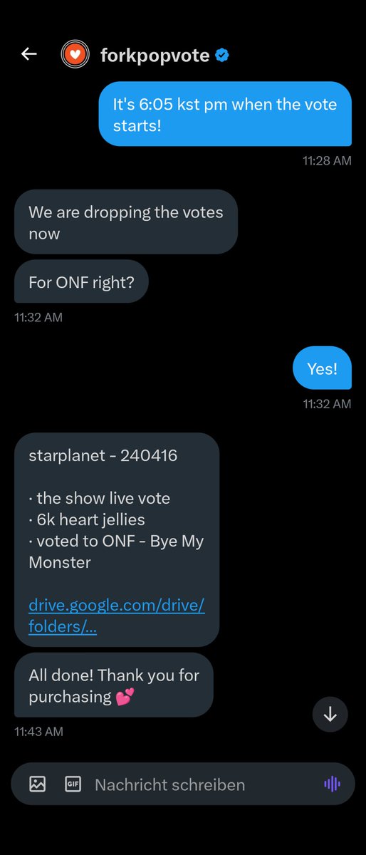 @starplayvoteina @agumonVotes @VotesSelling @KpopVotesStore @votingmubeat @SellVotesCrib Yepp even more sellers helped us,just like @forkpopvote who I'm so thankful to in helping us and ONF with 6k jellies for the live vote 🥺💞