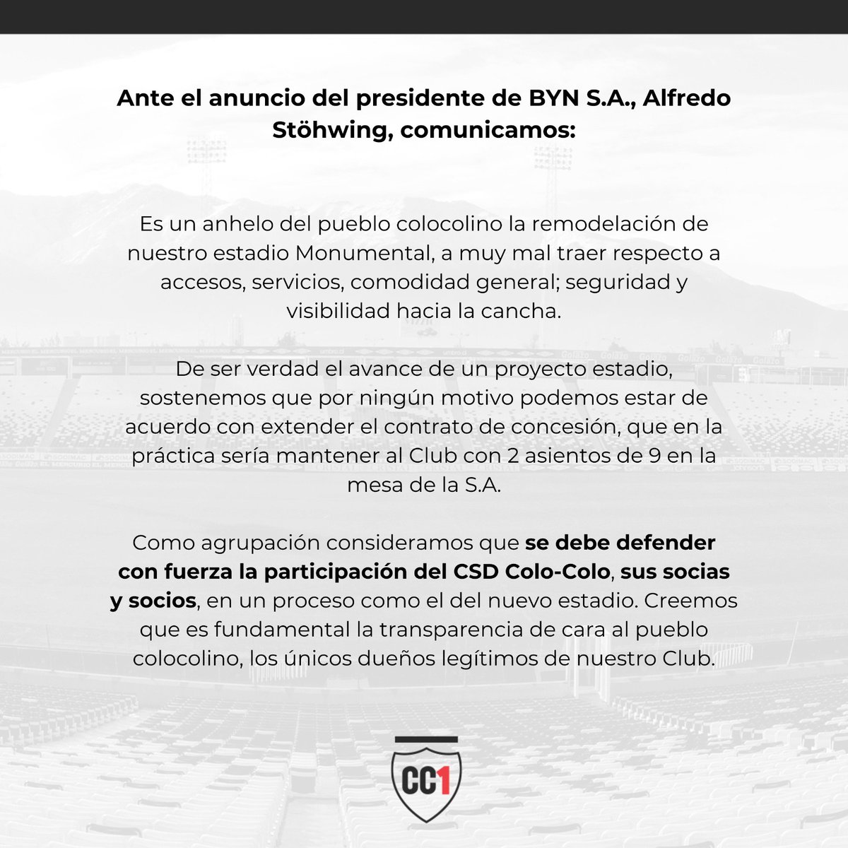 Acerca de la remodelación del estadio Monumental