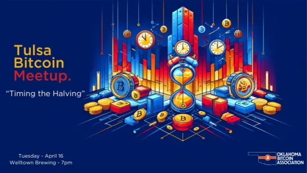 Tulsa Bitcoin Meetup tonight

"Timing the Halving" - how we predict when the halving will happen (and why it's hard!)

🗓️ Tonight @ 7p!
📍 Welltown Brewery

👉 <a href="/tulsabtc/">Tulsa Bitcoin Meetup</a>