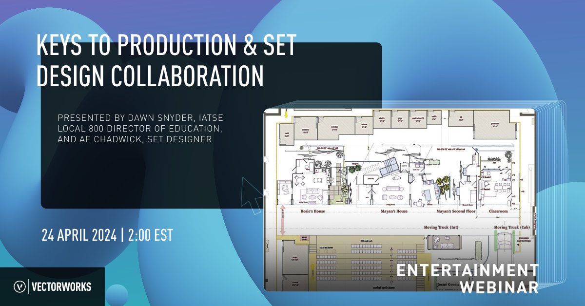 Witness how Vectorworks Spotlight serves as a collaborative linchpin between production and set design departments. Register for the webinar today! bit.ly/3xo6XnS 
#ProductionDesign #SetDesign #BehindTheScenes