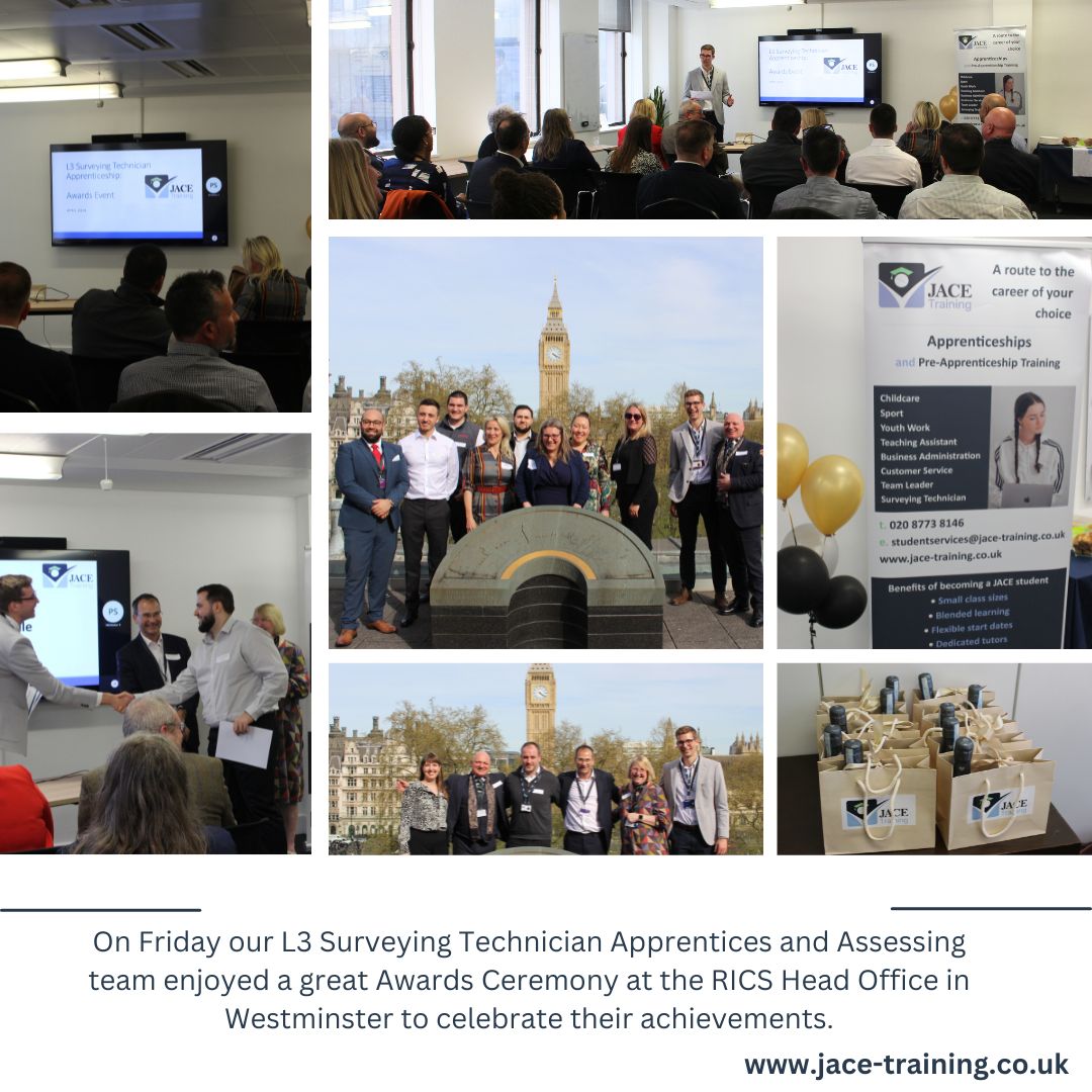 Thank you to everyone who came along to our L3 Surveying Technician Awards ceremony last week and to RICS for allowing us to host there #congratulations #surveying #apprenticeships #RICS #awards #achievements #London