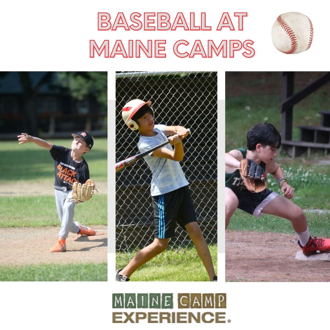 MaineCamps's tweet photo. Play ball! Playing baseball and softball at Maine Camps is truly a home run! Read more in this week's MCE blog: https://t.co/11I0YuzZT0 Enroll your camper now: https://t.co/mPzHCuSGIT #mainecamps #summer2024 #baseball #softball #playball #skills #teamwork https://t.co/i5nkkzDsOe