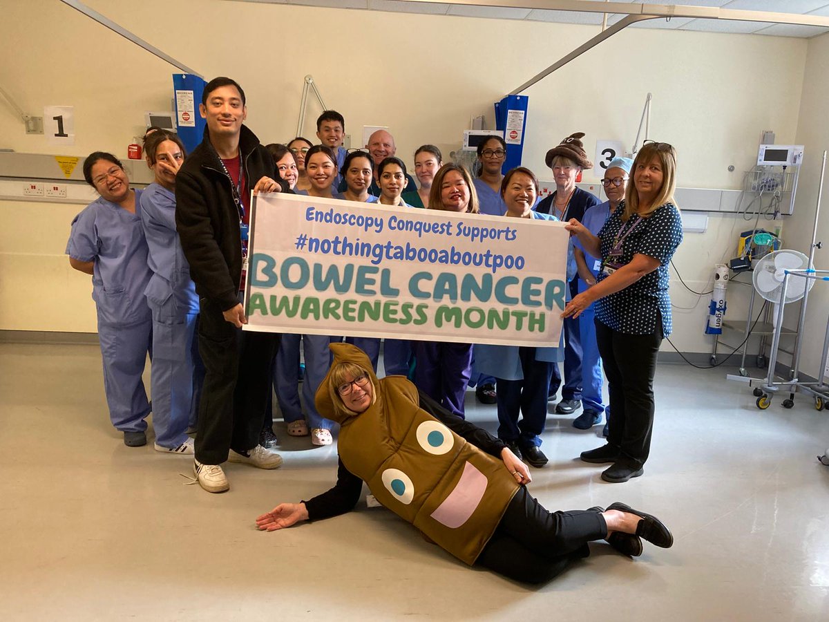 Big shout out to our friends and colleagues in Endoscopy @ConquestHospital for supporting & sharing the bowel cancer awareness message 😍👏👏
#BowelCancerAwarenessMonth 
#nothingtabooaboutpoo
#screeningsaveslives