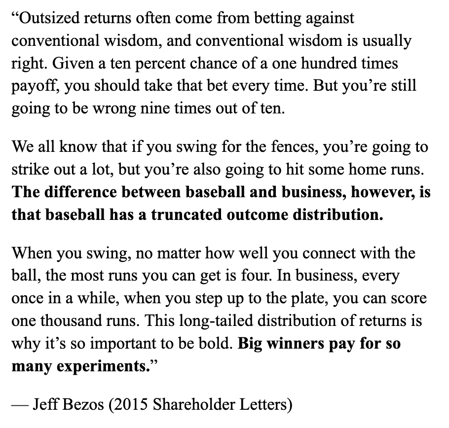 Jeff Bezos on embracing failure