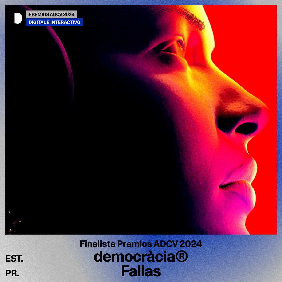 ADCV (@adcv_com) on Twitter photo Finalistas Premios ADCV 2024
'Diseño gráfico y digital: Gráfica digital e interactiva'
◾Democracy without barriers- <a href="/estudioMenta/">Estudio Menta</a> para European Free Alliance <a href="/EFAparty/">European Free Alliance</a>
◾Fallas- @somdemocraciaestudi para <a href="/AjuntamentVLC/">Ajuntament València</a>
#PremiosAdcv2024 #PremisAdcv2024 #SomosADCV #SomADCV
(2/2) Finalistas Premios ADCV 2024
'Diseño gráfico y digital: Gráfica digital e interactiva'
◾Democracy without barriers- <a href="/estudioMenta/">Estudio Menta</a> para European Free Alliance <a href="/EFAparty/">European Free Alliance</a>
◾Fallas- @somdemocraciaestudi para <a href="/AjuntamentVLC/">Ajuntament València</a>
#PremiosAdcv2024 #PremisAdcv2024 #SomosADCV #SomADCV
(2/2)