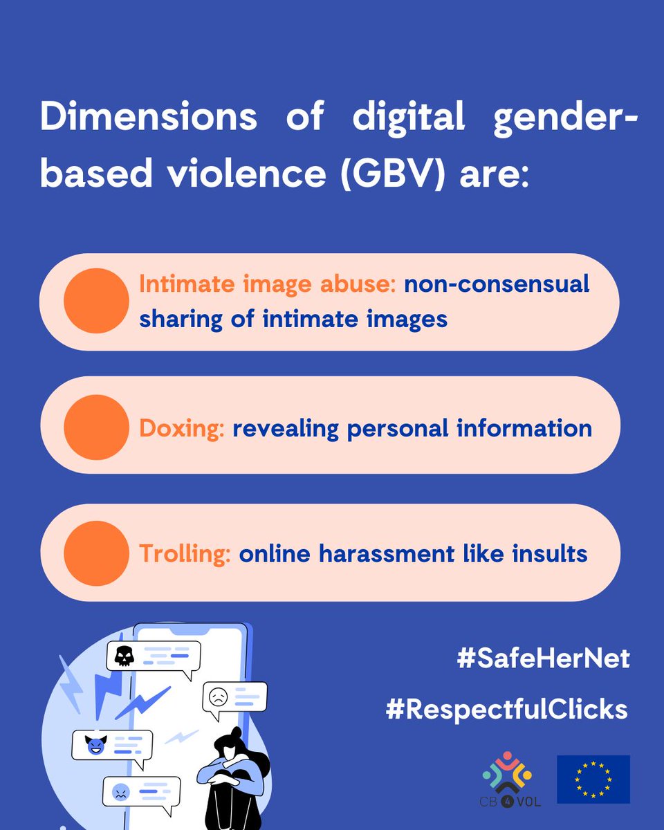FeministWIDE's tweet photo. Just launched: Break The Silence, End The Violence❗an international campaign to raise awareness on digital gender-based violence &amp; especially its effects on women &amp; young people.

Let's create Safer digital spaces for youth &amp; young women 💪🌐
#SafeHerNet #RespectfulClicks https://t.co/X9SLQoRtuO