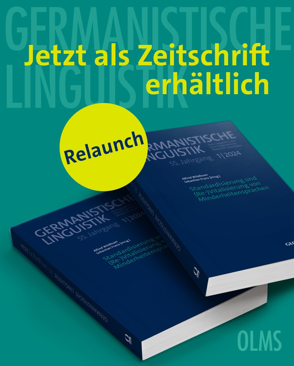 Germanistische Linguistik - Das traditionsreiche Organ der Sprachwissenschaft gibt es ab diesem Jahr im Zeitschriftenformat - auch digital 💻 Mehr dazu: nomos.de/germanistische…