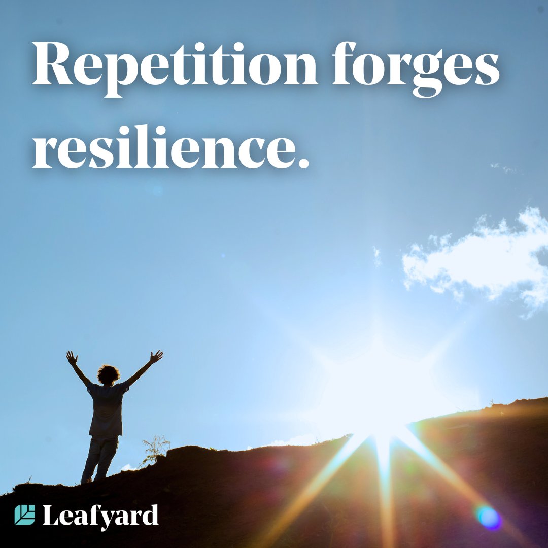 Practice makes perfect! The key to strengthening your emotional resilience is repetition. Access free and anonymous mental fitness training from @Leafyard - leafyard.com/thefusiliers #MentalFitness #HighPerformance #Productivity
