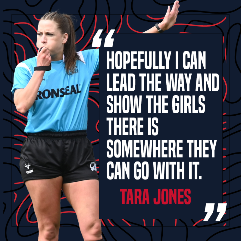 👏 Well done to Tara Jones who became the first female to referee a domestic match in the Northern Hemisphere at Boundary Park on Sunday. 📈 Another step forward in providing pathways in rugby league for women and girls. #RugbyLeague | @TaraJ_TJ