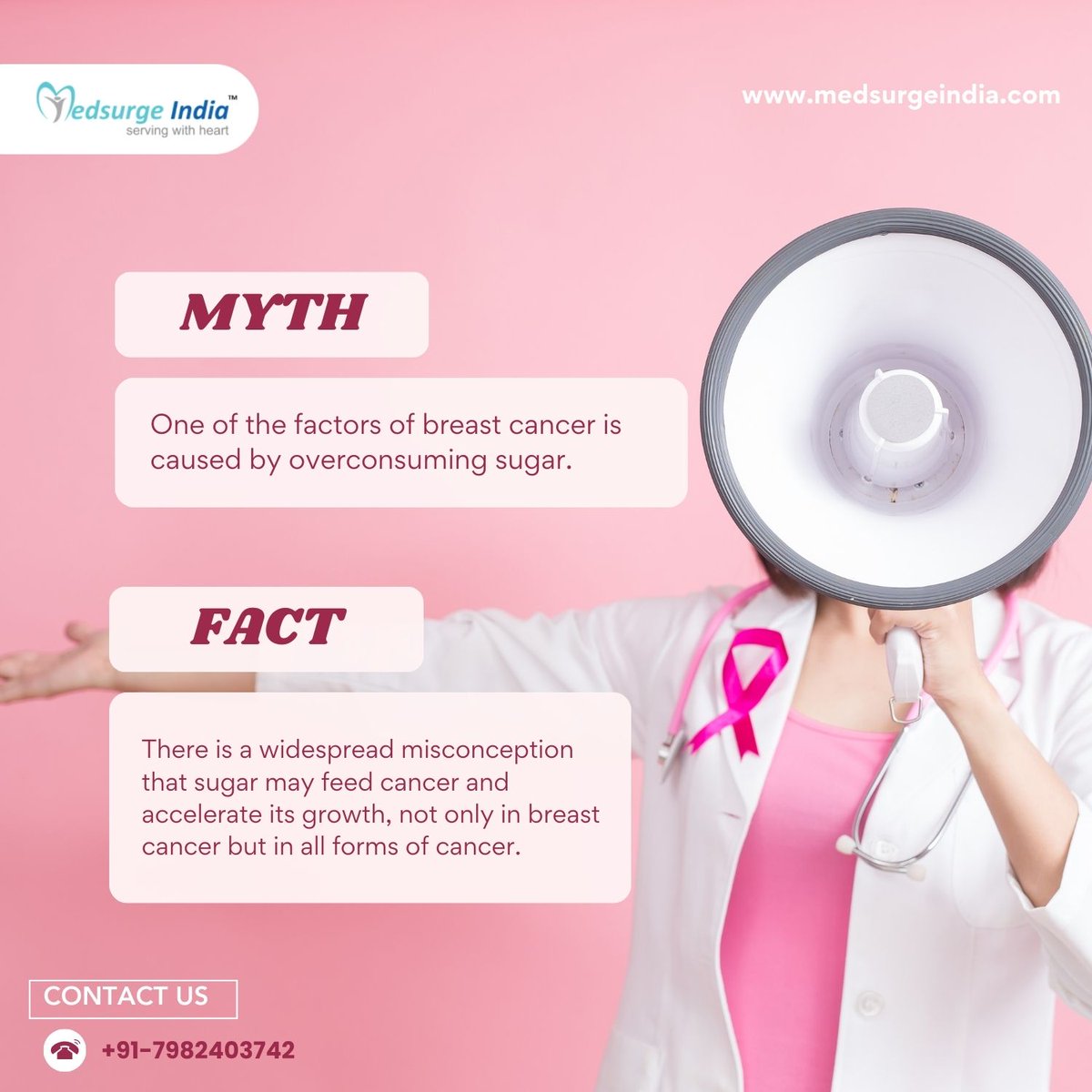 🎀Breast cancer is the most prevalent cancer among women all over the world. Although the exact cause of #breastcancer is a complex interaction between genetic mutation, lifestyle choices & environmental factors is thought to be responsible. Click - rb.gy/bj3vsl