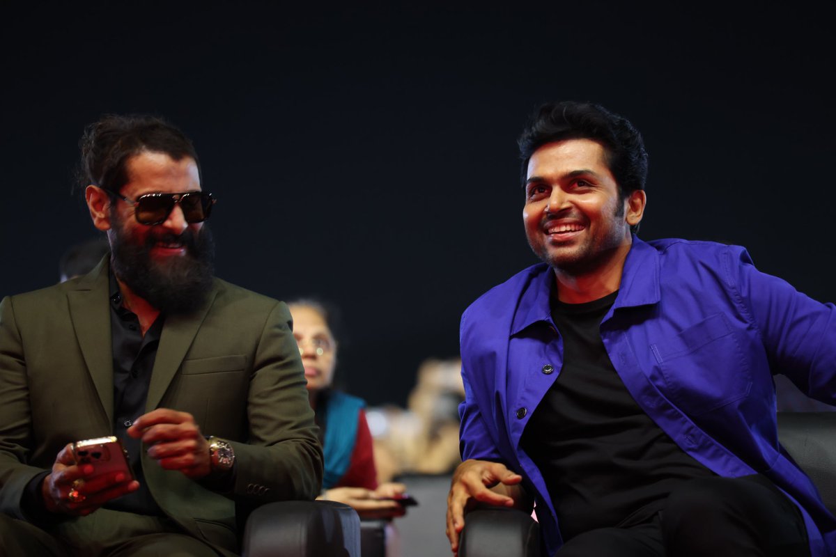 Wishing the GOAT of Kollywood, Versatile Performer dear @chiyaan sir a happy birthday! Have an great wins with #Thangalaan. Wishes from @Karthi_Offl Anna Fans ♥️ #HBDChiyaanVikram