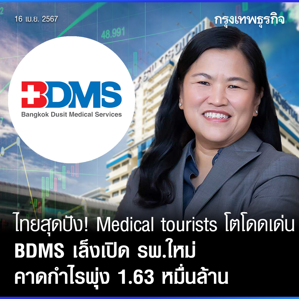 ไทยสุดปัง! Medical tourists โตโดดเด่น BDMS เล็งเปิด รพ.ใหม่ คาดกำไรพุ่ง 1.63 หมื่นล้าน

อ่านต่อ: bangkokbiznews.com/finance/stock/… 

#กรุงเทพธุรกิจ