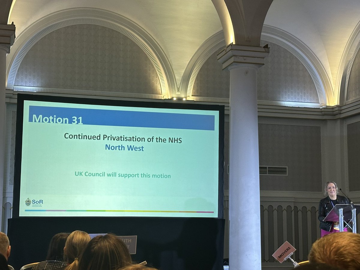NorthWestSoR's tweet photo. NW Committee member @thailayroscoe eloquently moves motion 31 for the North West 💙

#ADC2024 https://t.co/wbQzSkM8j0