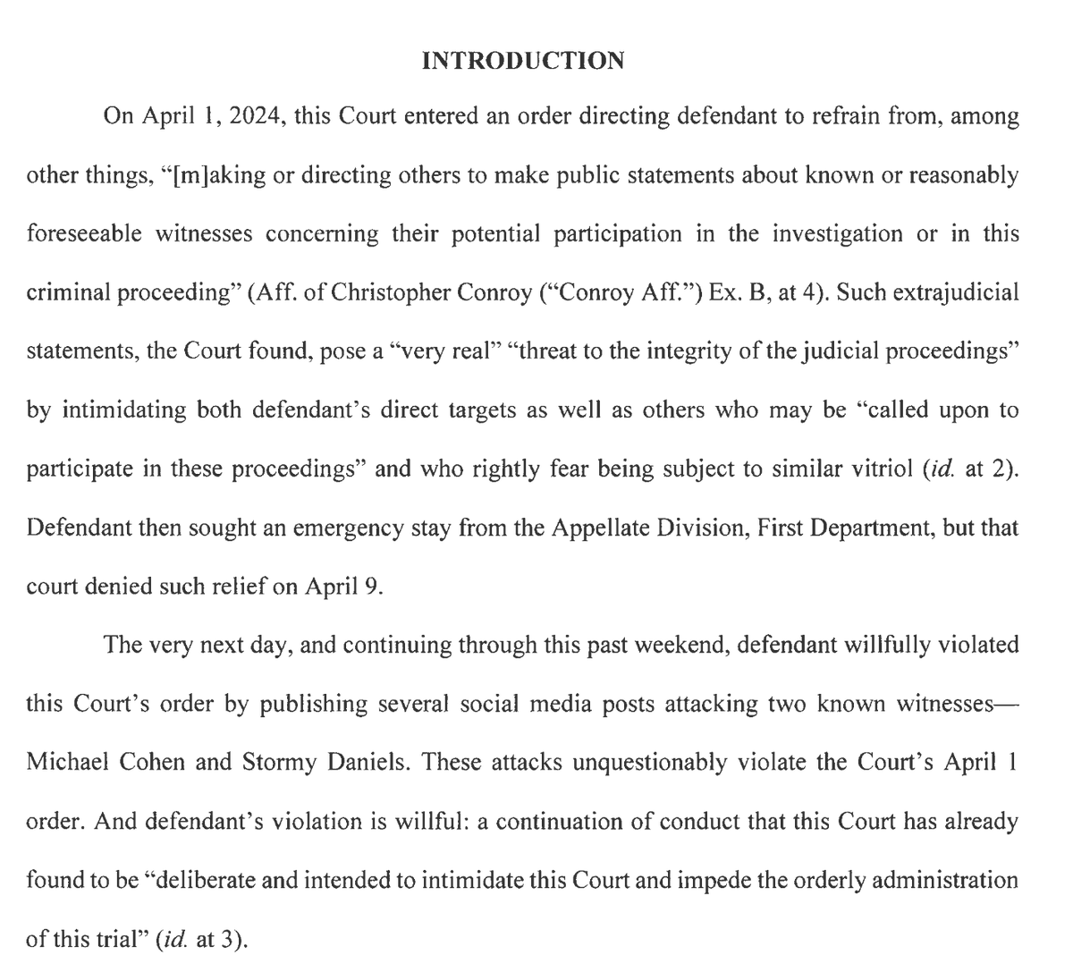 News: Prosecutors release their written arguments for finding Trump in contempt for posts that they say 'unquestionably' violate the gag order. Full filing in the thread.