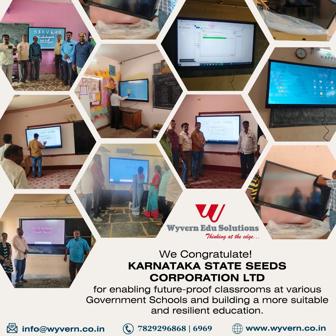 This is Why We Do,
What We Do.

#SmartClassroom #interactivedisplay #21stcenturyschool  #IFPD #PUCollege #edtech #21stCenturyEducation #SmartClassroom #wyvernedusolutions #SmartLearning #KarnatakaStateSeedsCorporationLimited #Government #GovernmentSchools