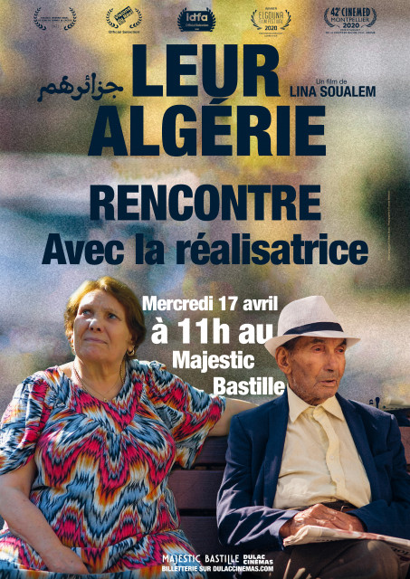 Lina Soualem (Bye Bye Tibériade) vient présenter Leur Algérie et j'pense que c'est top 3 des séances de ce début d'année, elle raconte l'histoire de ses grand parents immigrés qui se sépare après 62 ans de mariage Mercredi 17 avril (demain !!) à 11h au Majestic Bastille