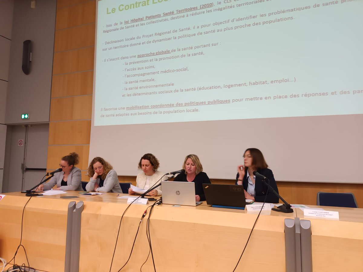 Séance plénière du Conseil Territorial de Santé avec
➡️ l'ouverture de la concertation sur le projet de feuille de route territoriale du PRS
➡️ la présentation du PRSE4 et de la lettre de cadrage du groupe de travail santé-environnement 
➡️ les 4 CLS renouvelés en avril/mai