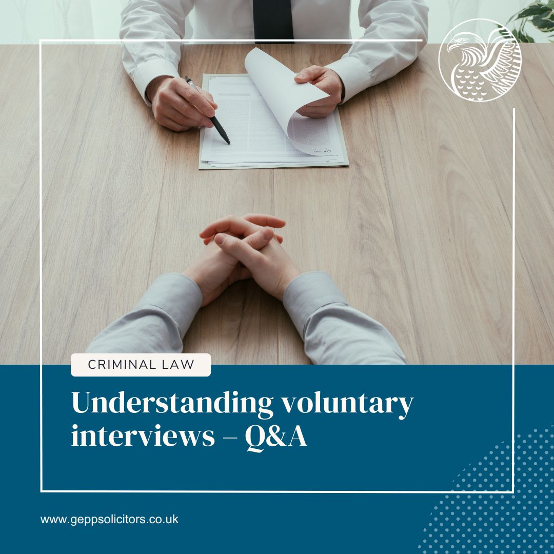 Understanding voluntary interviews can be confusing at times, which is why we have put together a list of our frequently asked questions. ow.ly/b7Ns50Rh3LH #CriminalLaw #LegalInsights #Chelmsford #Solicitors