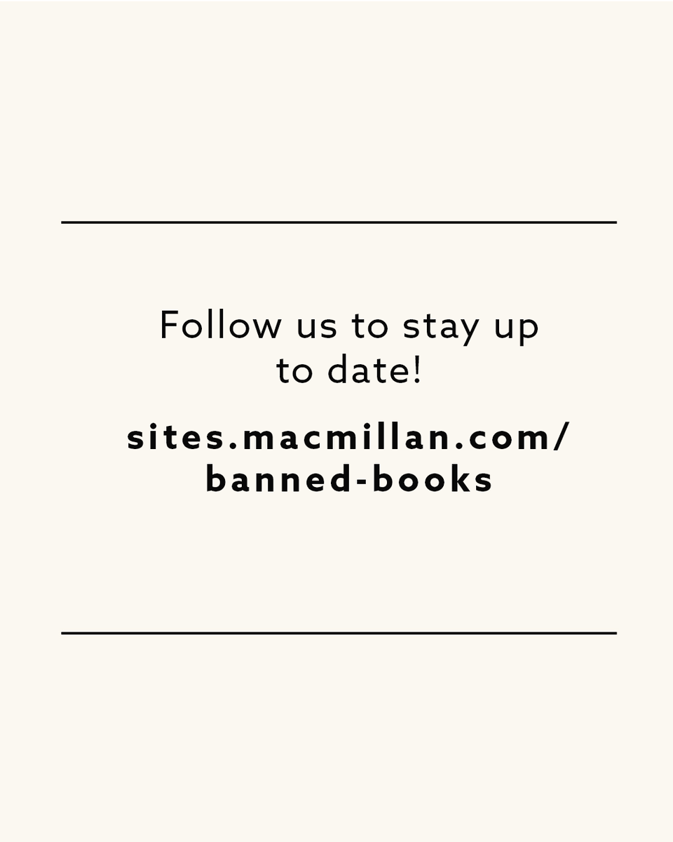 We have joined a lawsuit alongside Hachette Book Group, HarperCollins Publishers, Simon & Schuster, and Sourcebooks in support of this lawsuit against the State of Iowa and the book-banning provisions of Senate File 496. Learn more here: sites.macmillan.com/banned-books